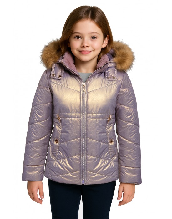 Girls Jacket Quilted Lavender